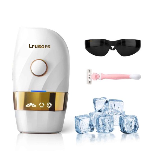 Lrusors IPL Home Use Hair Removal Device，999,999 Flashes,Permanent Hair Removal for Men and Women, Painless Care Function, Long Lasting Hair Removal, Safe for Whole Body Use