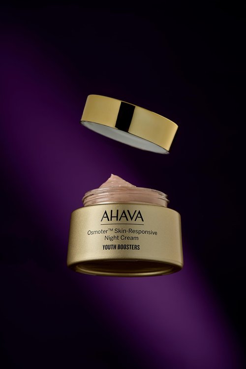 AHAVA Osmoter Skin-Responsive Night Cream - With the patented Smartium technology, re-sets the look of skin during night with intense activity & boosts skin renewal for enhanced luminosity, 1.7 Fl.Oz
