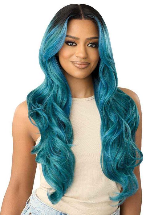 Outre Lace Front Wig - Perfect Hair Line - Swoop Series Y-Part 206 (DRFF PLUM WINE)