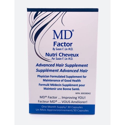 MD Nutri Hair Growth Supplement con biotina (30 cápsulas) | Previene la caída del cabello, minimiza la caída del cabello, el adelgazamiento, la rotura y promueve el cabello más largo y grueso | Formul