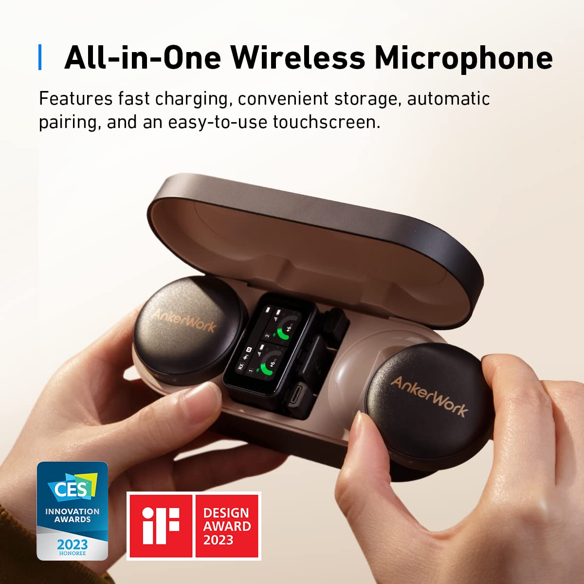 Anker PowerConf C200 2K Ultra-Clear Resolution Webcam with Microphone & AnkerWork M650 Wireless Lavalier Microphone,BassUp Technology, IPX7 Waterproof, 2-Channel Quality Pickup,Easy to Use, Live Strea