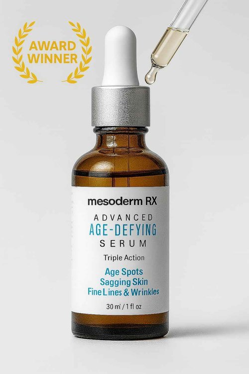 Mesoderm RX Advanced Age-Defying Serum, Triple Action for Age Spots, Sagging Skin, Fine Lines & Wrinkles, 1 fl oz