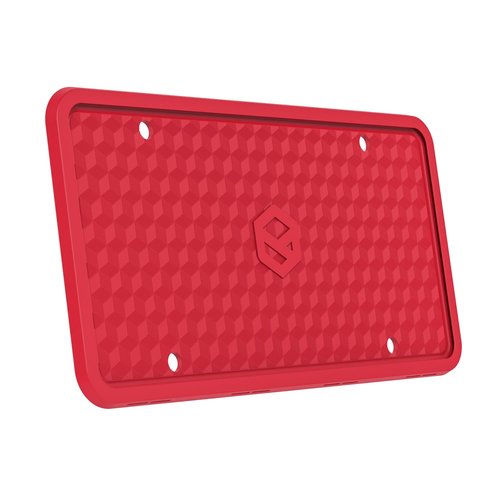 Rightcar Solutions Silicone License Plate Frames | The Original Premium Grade Silicone Car Plate Frame | Rust Proof, Rattle Proof, Weather Proof License Plate Holder (Red)