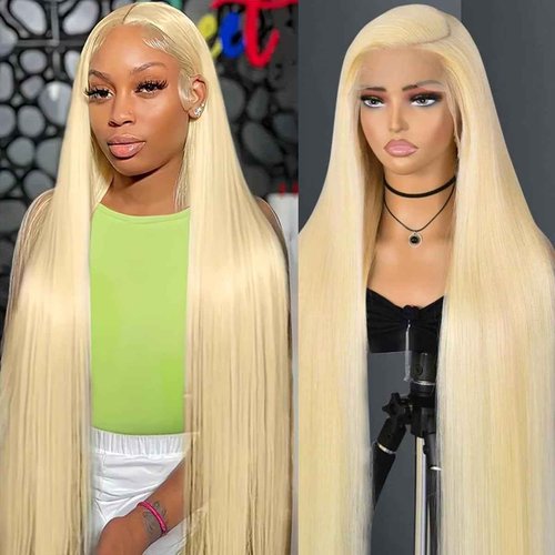 zamsta 613 Lace Front Wig Human Hair 30 inch Lace Front Wig Human Hair 200 Density Straight Blonde Wig Human Hair Pre Plucked For Women 13x4 Honey Blonde HD Lace Front Wig