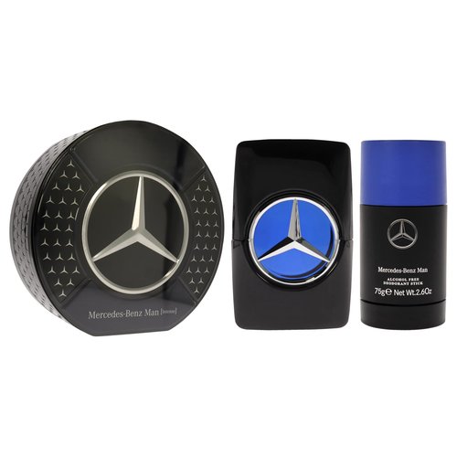 Mercedes-Benz Man Intense Giftset - EDP Spray and Deodorant Men for Everyday Wear - Alcohol-Free Deodorant Stick - Woody Spicy Mens Cologne - 2 pc