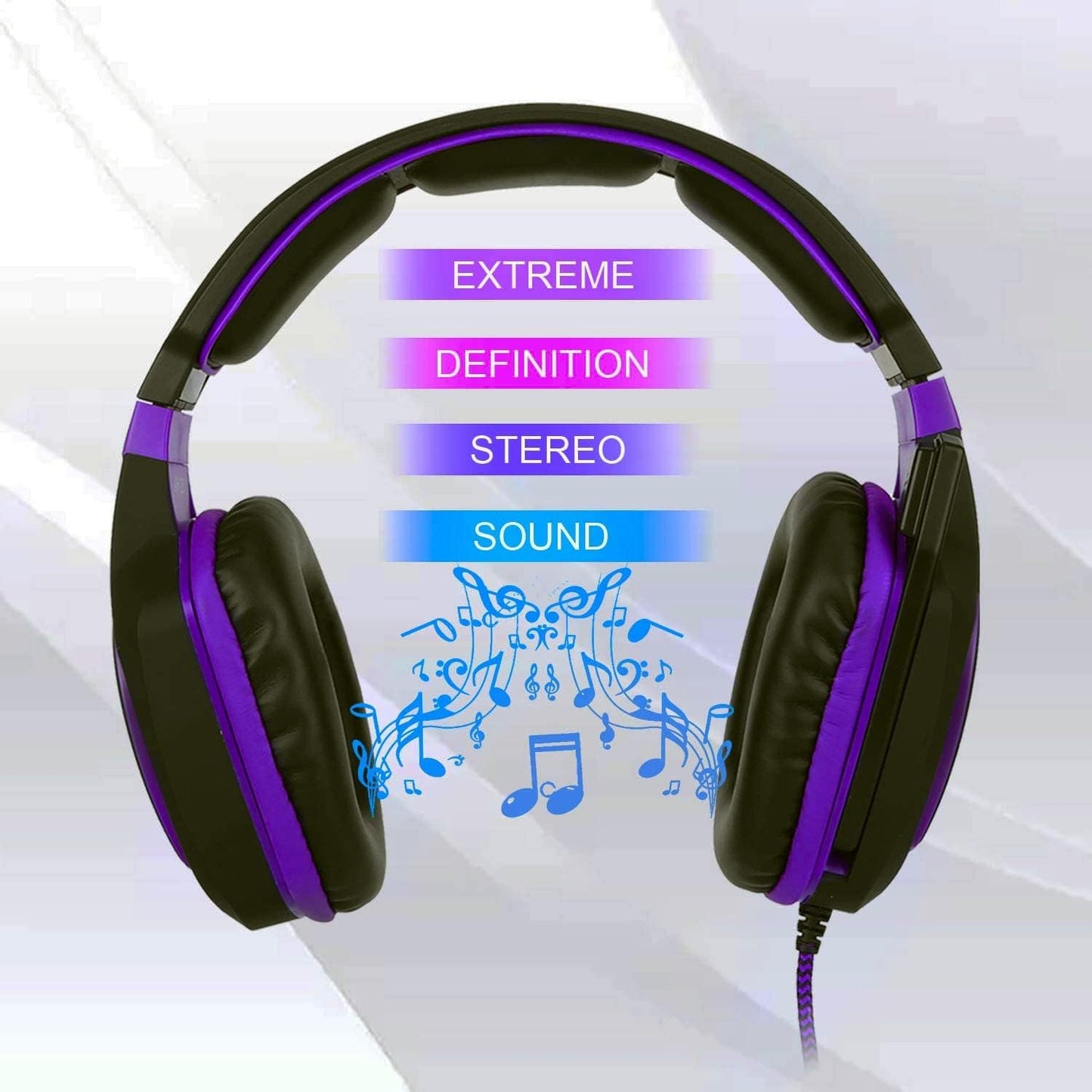 Anivia AH28 Over Ear Headphones Wired Stereo Computer Headsets Gaming Headset with Mic, Bass with Volume Control, Noise Isolating for Multi-Platforms