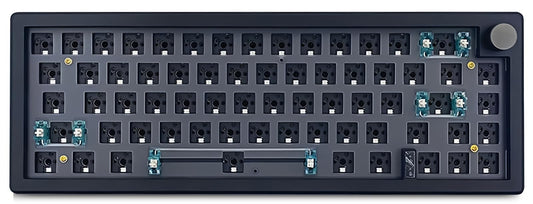 ZMX GMK67 Keyboard Barebones Kit,Hot-Swap PCB Bluetooth 5.0/2.4G/Type-C Tri-Mode 65% Mini Custom RGB Wireless Mechanical Keyboard with Knob Gasket Mount Programmable Gaming Keyboard DIY Kit (Black)
