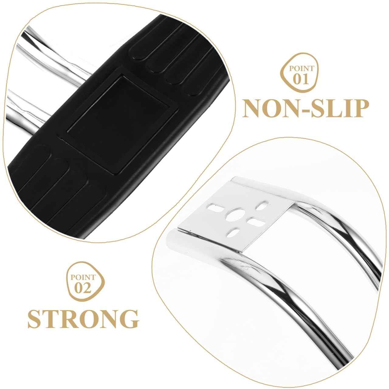 Housoutil Hair Salon Chair Foot Pad Salon Chair Legrest Elevating Footplate Couch Feet Pad Foot Rest Attachment Universal Stainless Steel Pedicure Stand