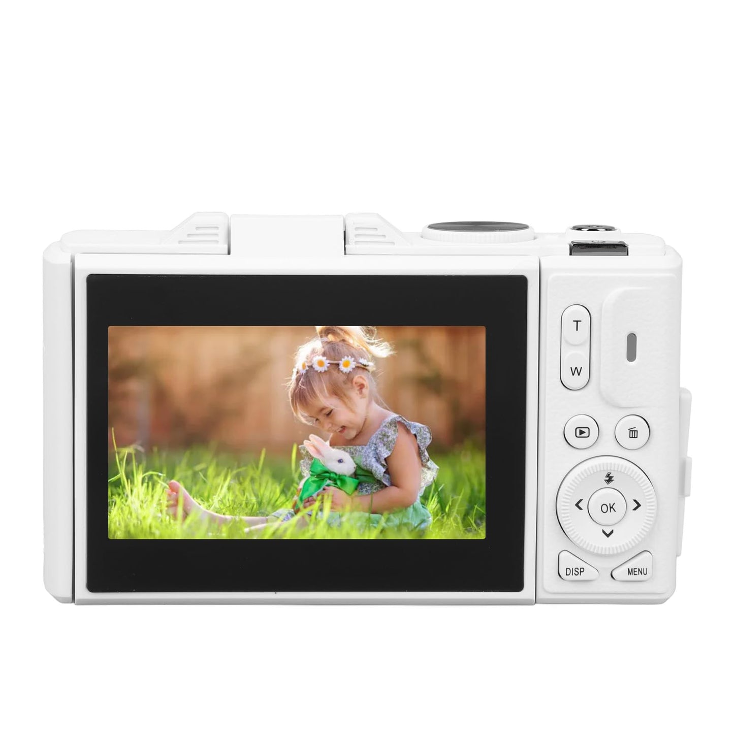 64MP 4K Digital Camera with 18X Zoom and 3 Inch Flip Screen, Auto Focus Compact Digital Camera for Photography and Video, Perfect for Travel Vlogging and Filming