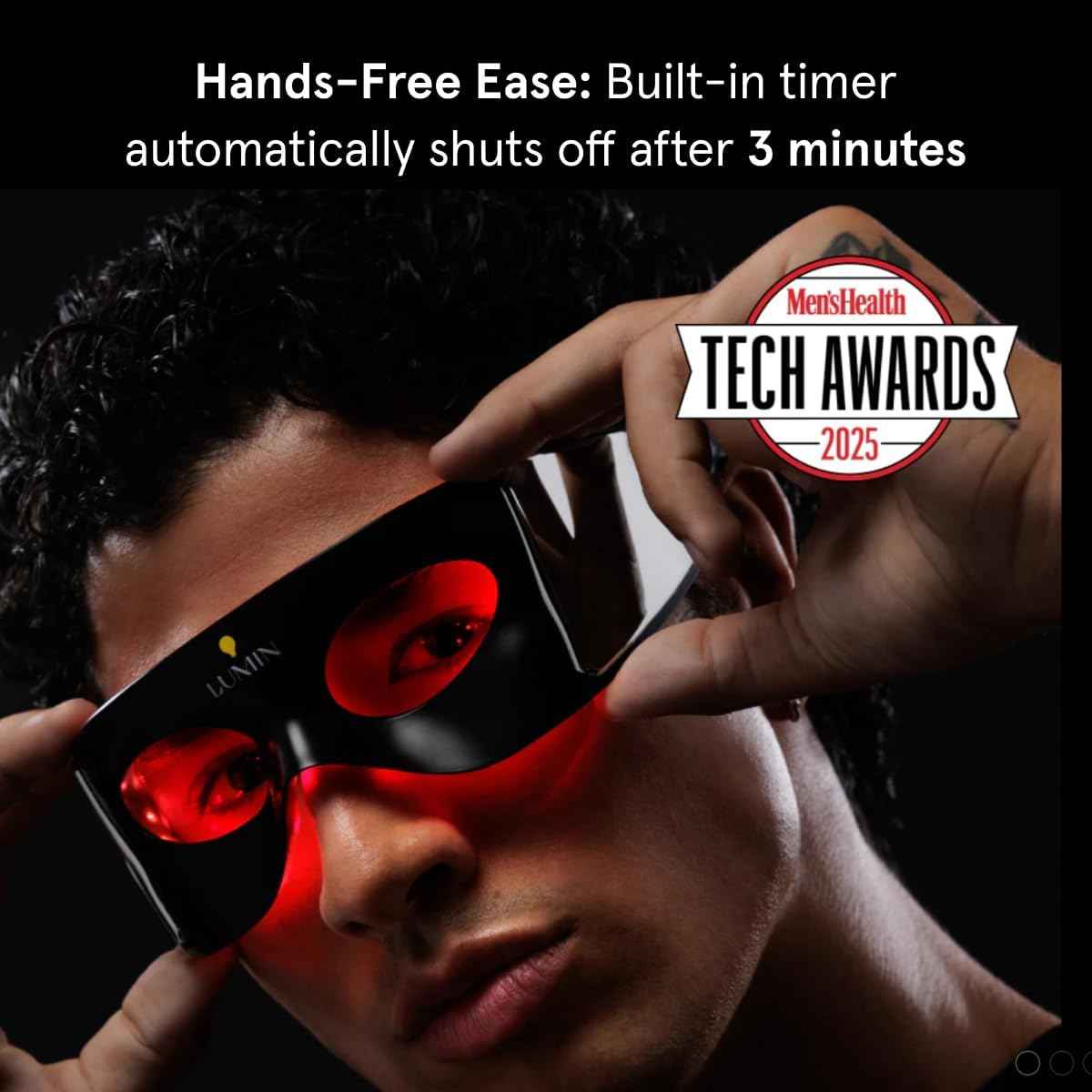 Luminator LED Eye Mask for Men and Women Skincare - Anti-Aging, Boost Collagen, Reduce Dark Circles & Wrinkles, Red Light Therapy for Under-Eye Treatment & Rejuvenation - Only 3 Minutes a Day