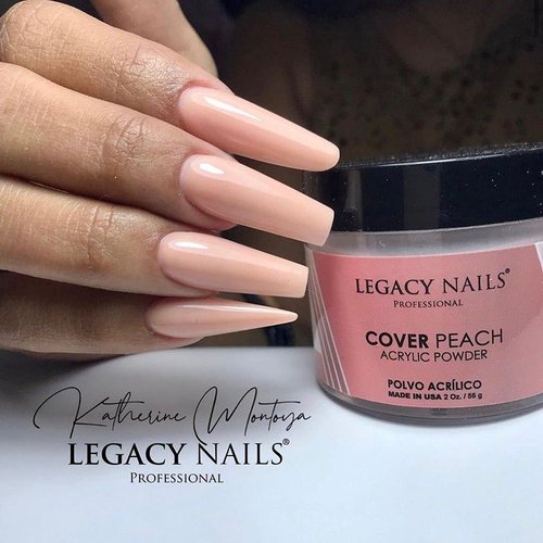 Legacy Nails Professional Cover Acrylic Powder - 1 Lb - Ideal For French Nail Art & Natural Look (COVER PEACH)