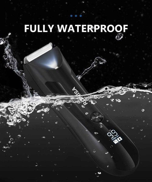 ROMISA Ball Trimmer Men, Body Hair Trimmer Men, Pubic Hair Trimmer Men, Manscape Trimmer for Men, Ball Shaver, Body Groomer Men, 7000 RPM with USB Recharge Dock Cordless Use, Waterproof