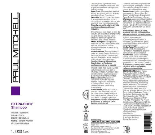 Paul Mitchell Extra-Body Shampoo and Conditioner Liter Duo, 33.8 fl. oz.