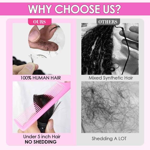 Yamikk Human Braiding Hair for Boho Braids No Weft 18 Inch Curly Boho Hair for Braiding Knotless 12A Deep Wave Bulk Bohemian Human Hair 1 Bundle/80g