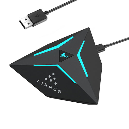 AIRHUG USB Gaming Microphone, One-Touch Mute Button with LED Indicator, AI Noise Reduction, Condenser Microphone for PC, Plug & Play Omnidirectional for Streaming, Twitch, Discord, Mac, Laptop