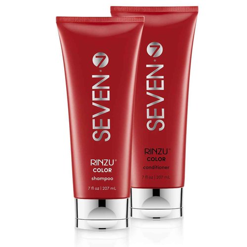 SEVEN haircare - Rinzu COLOR shampoo & conditioner with Vit B5 - Color Protection for Color-Treated Hair - Prevent Color Fading - Sulfate Free & Paraben Free - 7 oz