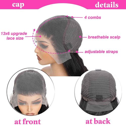 Keseyo Water Wave 13x6 HD Lace Front Wigs Human Hair Pre Plucked 200 Density Deep Part Curly Wig for Women with Baby Hair Water Wave Frontal Wigs Human Hair 24 Inch