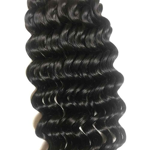 TIJRLGVBN Bulk Human Hair Deep Curly 3 Bundles (150g) - Boho Knotless & Box Braids 22"24"26" Natural Black