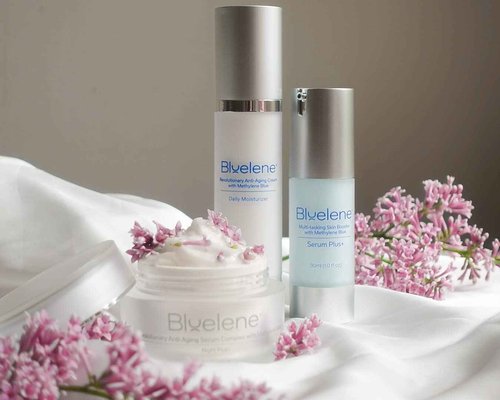 Bluelene Serum Plus+ infused with Methylene Blue, Hyaluronic Acid, NextGen Vit C, and Aloe Vera. Suitable for Sensitive Skin