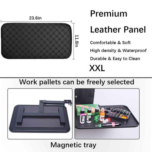 Heavy Duty Tattoo Armrest Stand-Height Adjustable Soft Tattoo Armrest with Magnetic Adjustable Tattoo Table Station for Tattoo Supplies, Professional Tattoo Furniture (Tattoo Armrest Stand)