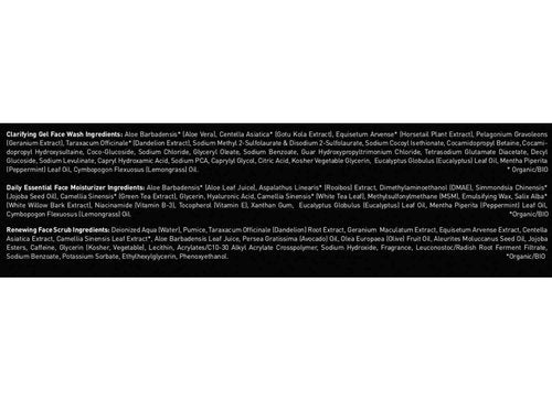 Brickell Men's Products Daily Advanced Face Care Routine I, Gel Facial Cleanser Wash, Face Scrub, Facial Moisturizer Lotion, Natural and Organic Men's Skin Care Gift Set, Scented