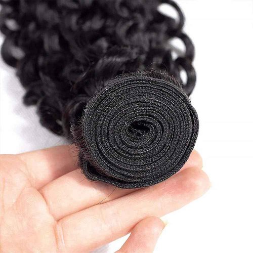 Human Hair Bundles Curly Wave Color #1B Natural Black Quick Weave Wet and Wavy Unprocessed Native Virgin Raw Trippy Hair Extensions 3 Bundles 30 32 34 Inch Kinkycurly Bundle Double Weft for Woman