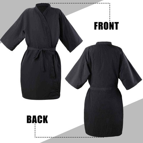 Pasimy 10 Pieces Salon Client Gown Hair Salon Smocks Capes Haircut Cape Salon Robes for Client Barber Apron Cover for Stylist(No Pocket Black)