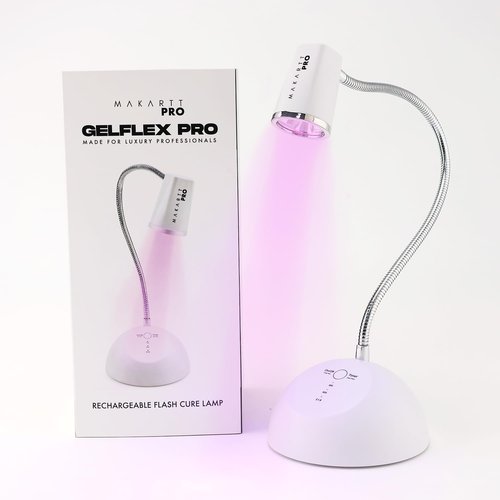 MakarttPro GelFlex Goose Neck Lamp - Professional Soft Gel Flash Cure UV Lamp for Gel Nail Flash Curing, Adjustable Gooseneck Design, Perfect for Nail Technicians, and Enthusiasts
