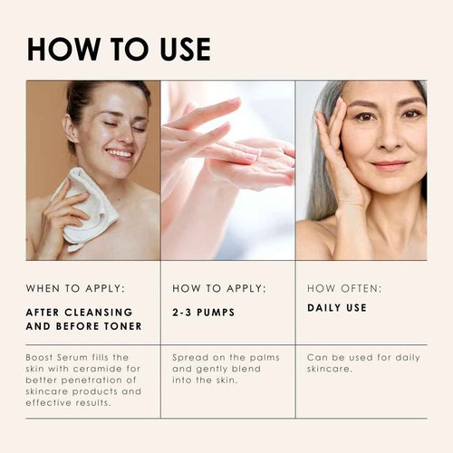 Fleuri - Boost Serum - Daily Face Serum for Sensitive Skin, Gentle and Lightweight Facial Serum to Smooth and Fortify Skin, Made in Japan, 1.3 fl oz, 40ml