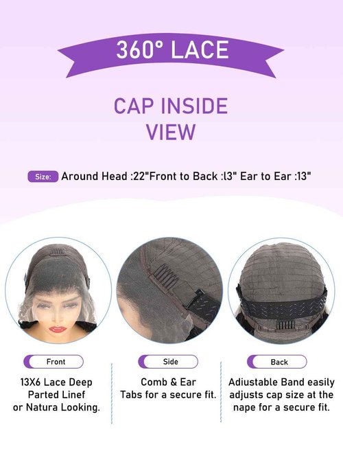 ALYOGA Deep Wave Lace Front Wig 13x6 Soft Remy Virgin Human Hair 180% Density HD Lace Frontal Wigs for Black Women Natural Color Pre Plucked Hairline