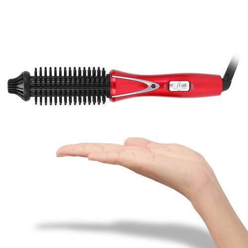 Hair Curling Iron Brush, Mini Curling Iron Ceramic Tourmaline Ionic Hot Curler Brush, Professional Anti-Scald Instant Heat Up Electric Wand for All Hair Types