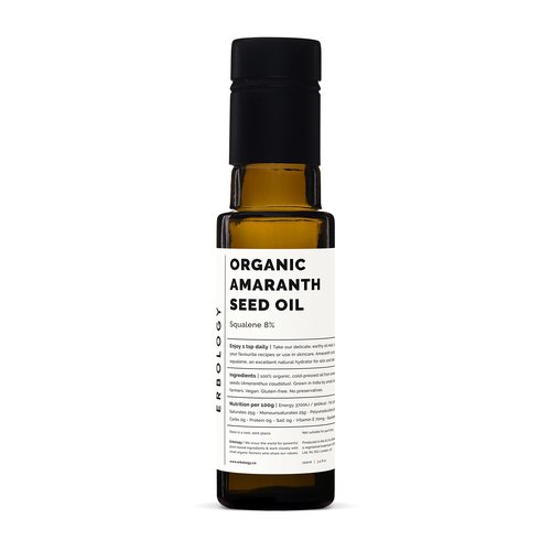Erbology Organic Amaranth Oil 3.4 fl oz - Cold-Pressed - Rich in Squalene (8%) and Vitamin E (580% RI) - Regenerate and Nourish - No Additives or Preservatives - Sustainably Sourced - Vegan - GMO-Free