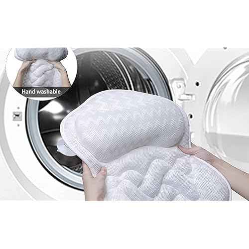 Bath Pillow, Tub Pillow for Bathtub Support Neck,Head and Back with Strong Non-Slip Suction Cups and Comfortabl 3D AirMesh Bath Pillow for Men and Women