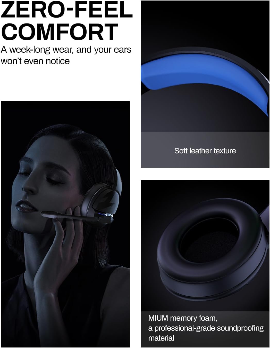 acer 2.4GHz Flex Wireless Gaming Headset | Red + Blue | Non-Stop 100H Battery | Dynamic 50mm Drivers | Clear Voice Mic | Bluetooth5.3, 3.5mm | Gaming Headphones for PC, Meeting, Music, PS4 Headset