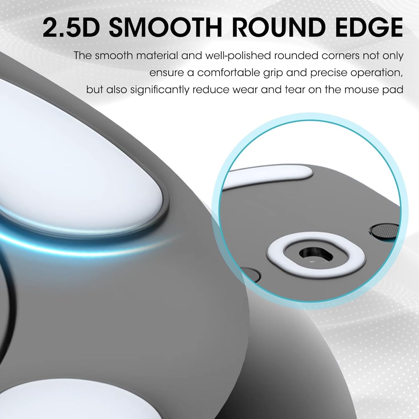 2 Pack MX Master 3/3S Wireless Gaming Mouse Feet Sliding Stickers, Wear-Resistant Smooth Mice Glass Skates Pad Compatible with Logitech Mouse Feet Replacement (Glide Mice Skates, White PTFE)