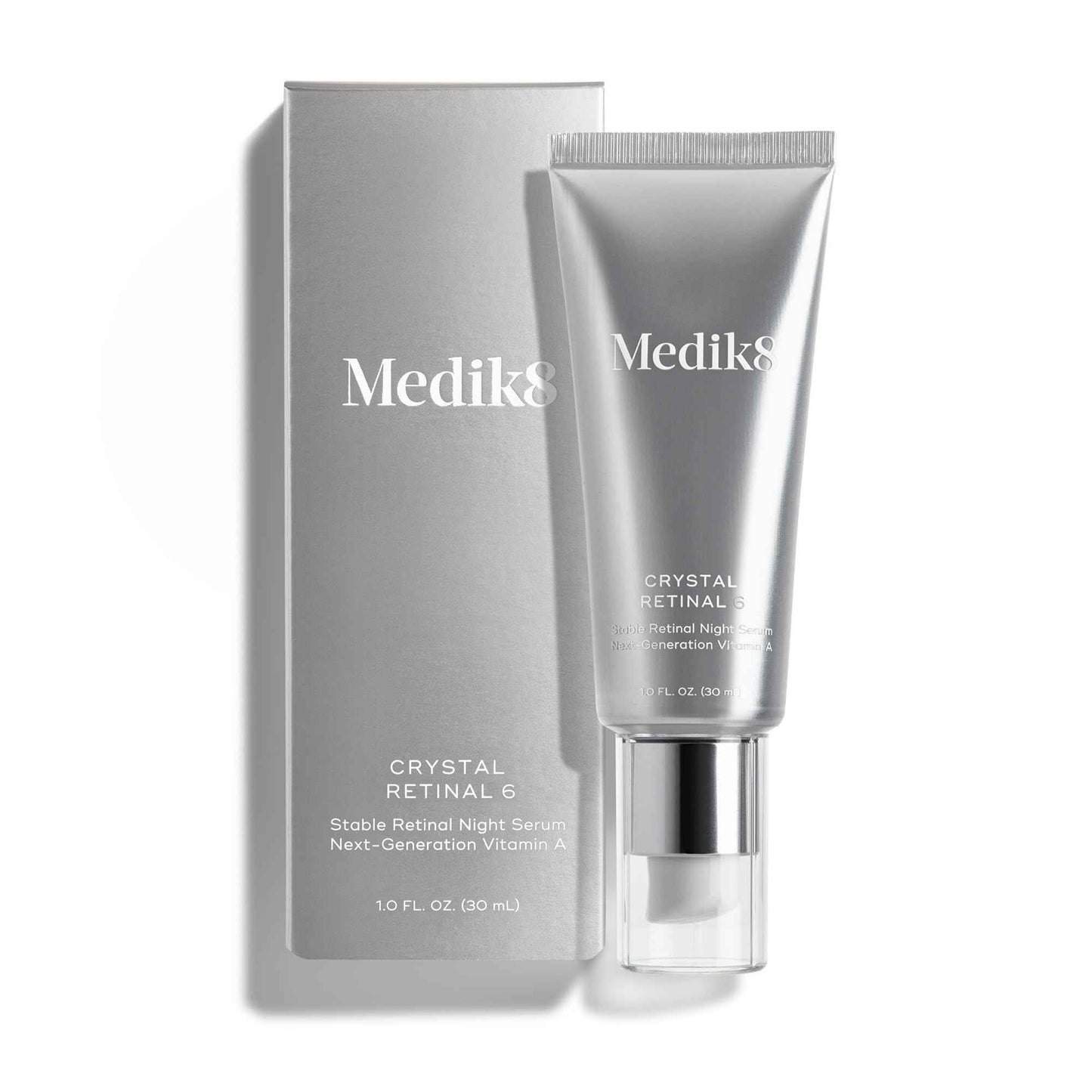 Medik8 Crystal Retinal 6 - Firming, Advanced Skin Retinaldehyde Face Serum - Night Serum with Hyaluronic Acid and Vitamin E - Gluten Free - 1 oz