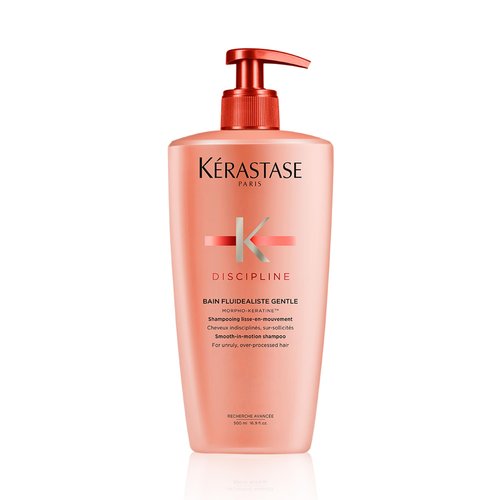 Kerastase Discipline Bain Fluidealiste Shampoo - Sulfate-Free, Smoothing & Hydrating, Frizzy Hair, Softens and Nourishes, 16.9 Fl Oz