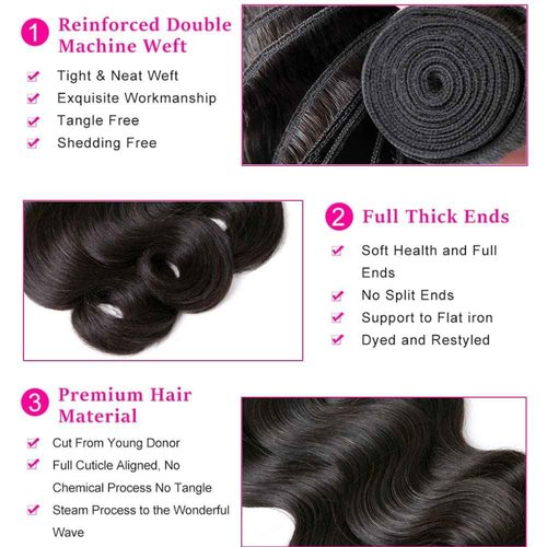 Body Wave Bundles with Closure 20 22 24+18 Inch 100% Brazilian Virgin Human Hair Bundles with Closure 12A Unprocessed Body Wave Weave 3 Bundles Human Hair with Closure 4x4 HD Lace