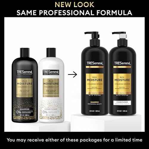 TRESemm? Rich Moisture Shampoo and Conditioner 2 Count Rich Moisture for Dry Hair Formulated With Vitamin E and Biotin 28 oz