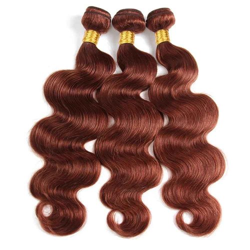 #33 Bundles Human Hair Brown Body Wave Human Hair Bundles Copper Red Bundles Human Hair 3 Bundles 26 26 26 Inch Reddish Brown Body Wave Bundles Hair Extensions