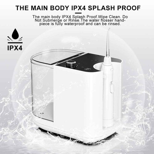 Upgraded Version 900ML Large Capacity Countertop Water Flosser, Aquarius Water Flosser Professional with UV Sanitizer Light, Oral Irrigator for Teeth, Gums, Braces, Dental Care
