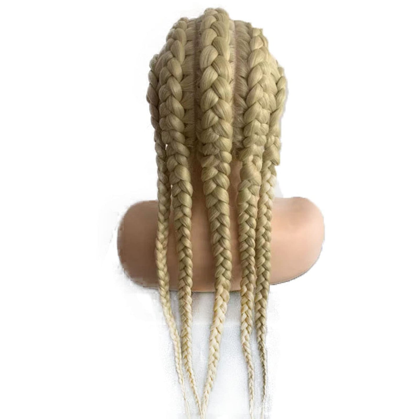 karissa Hair Blonde Braided Wig for Women Long 613 Blonde Box Braid Wigs with Baby Hair Natural Hairline Synthetic Lace Front Twist Braids Wig Frontal Braiding Glueless Heat Resistant Hair 24''