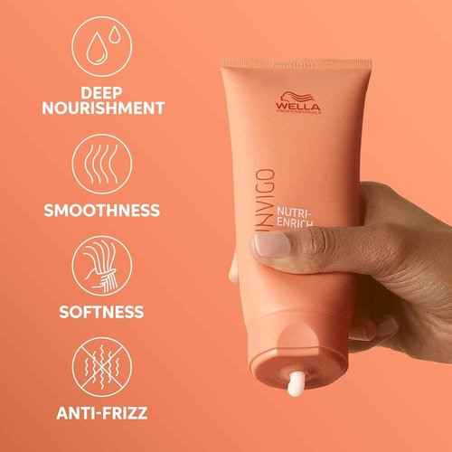 Wella Professionals Invigo Nutri-Enrich Shampoo & Conditioner Set, Deep Moisturizing, For Dry & Damaged Hair, Liter Sizes