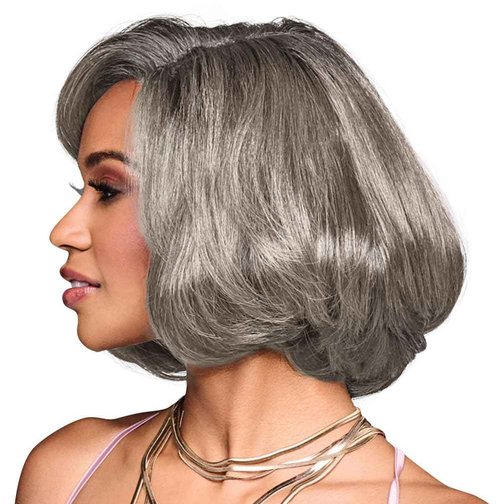 Hairuwear Kim Kimble Kiara Chic Modern Chin-Length Bob Wig, Average Cap, MC56 60 Iced Sugar