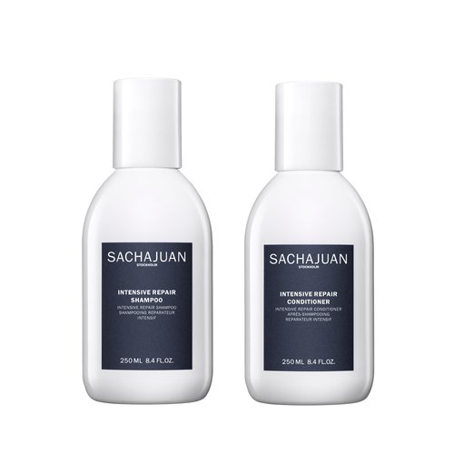 SACHAJUAN Intensive Repair Shampoo & Conditioner Set | Ocean Silk Technology & UV Protection for Dry Damaged Hair | Nourishes, Strengthens & Restores | Vegan & Paraben-Free | Pack of 2 (8.4 oz)