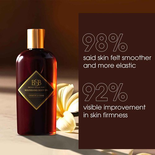 Brown Sugar Babe Creme de la Creme Body Oil, Jasmine and Vanilla Perfume Oils, Nourishing Scented Oil for Women, Skin Care, Body Oil Perfume, Paraben Free, Made in USA