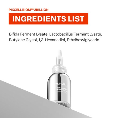 PURCELL Pixcell Biom 2B/mL Probiotic Essence - Restores Skin Barrier with Bifida, Lactobacillus Ferment Lysate, Korean Probiotic Drops for acne prone skin and sensitive skin (55ml, 1.85 Fl Oz.)
