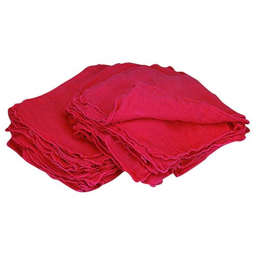 Tuf-Clean 21817 Red Shop Towels, 100% Cotton, Pack of 300