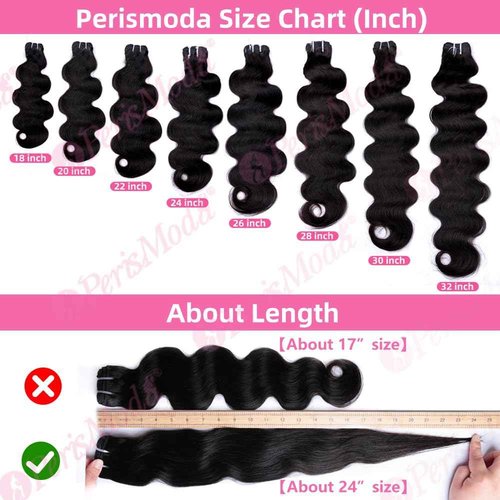 Perismoda Body Wave Human Hair Bundles 15A Raw Human Hair Bundles 100% Unprocessed Brazilian Virgin Hair Extensions 28 Inch 1 Bundle Quick Weave Hair Extensions Natural Color