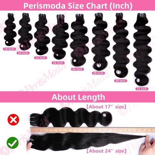 Perismoda Body Wave Human Hair Bundles 15A Raw Human Hair Bundles 100% Unprocessed Brazilian Virgin Human Hair Extensions 26 Inch 1 Bundle Quick Weave Hair Extensions Natural Color